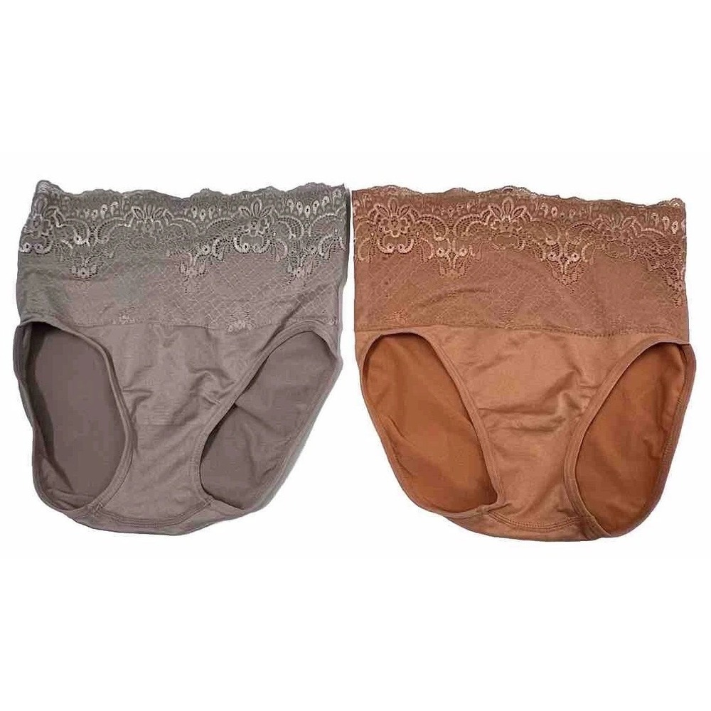 Rhonda Shear Panty Cotton Blend Ahh Purple Orange Set of 2 New Without Tags